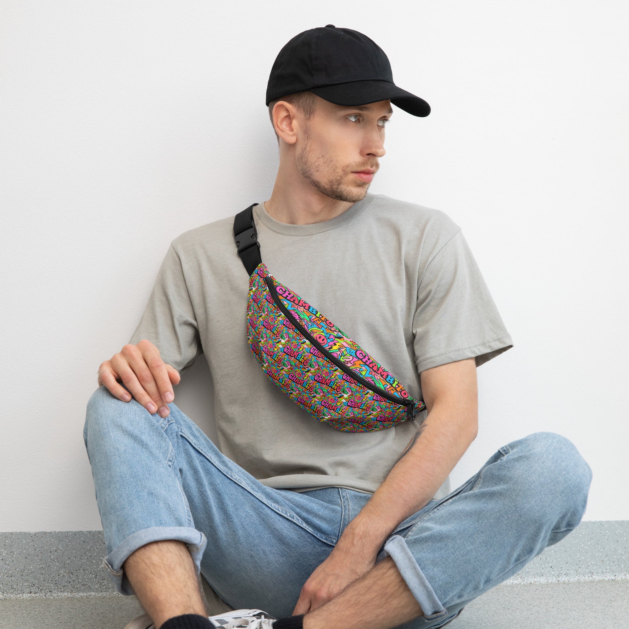 Bum bag featuring all over print logo CHAMBITO multicoloured 