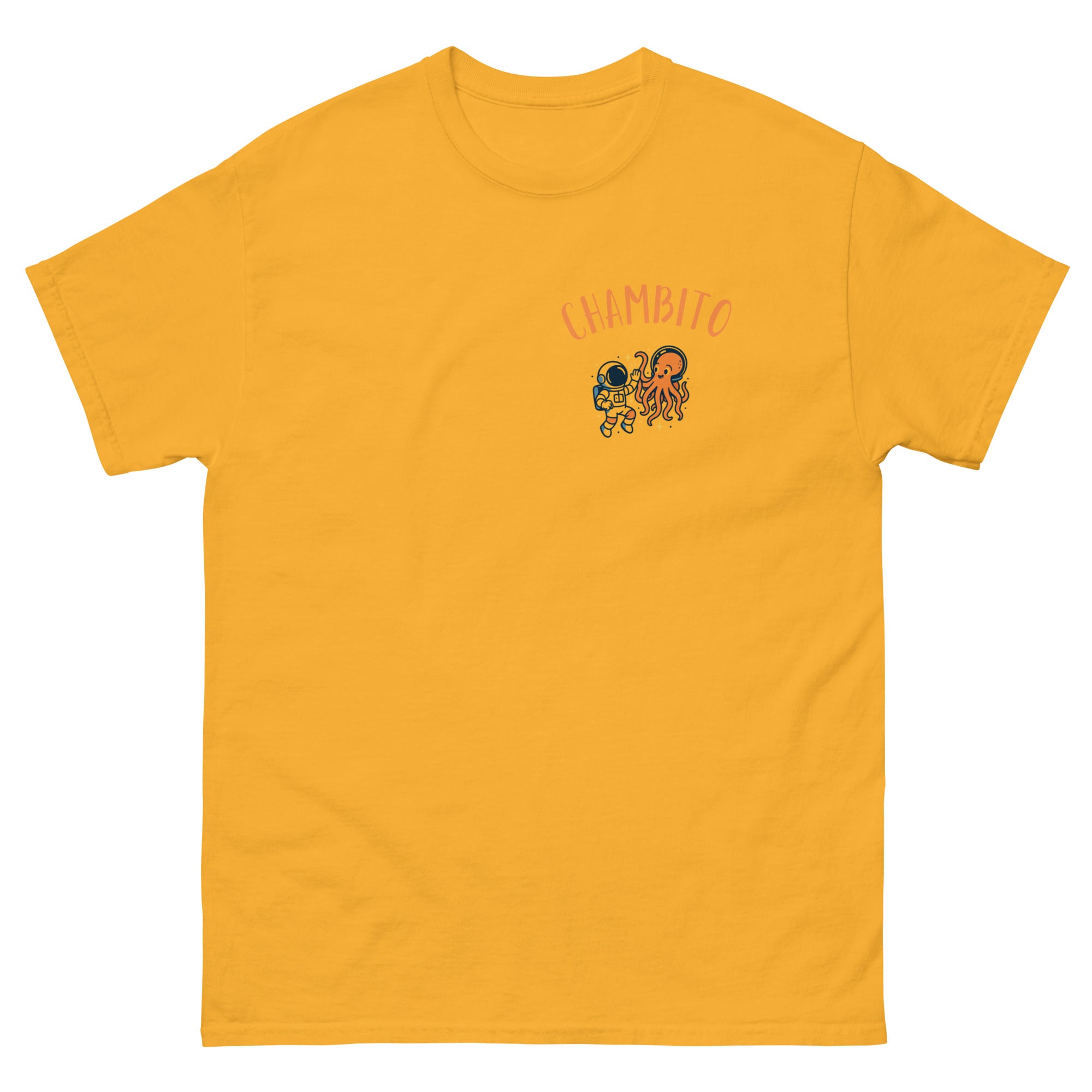 CHAMBITO Astronaut & Alien T-Shirt GOLD
